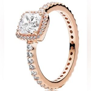 Pandora Square Diamond Ring (Rose Gold)